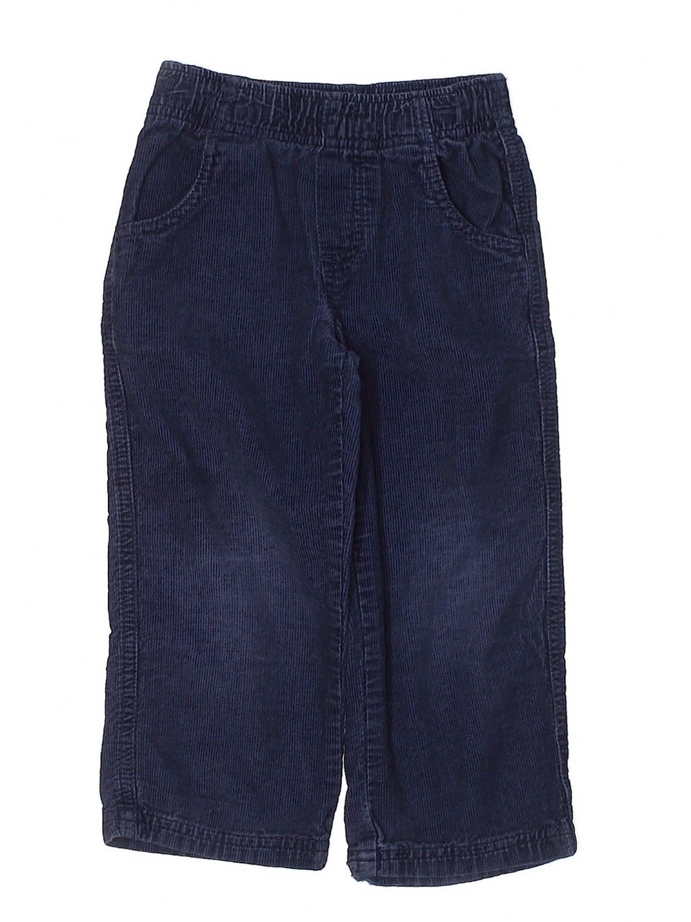 CIRCO Navy Blue Corduroy Elastic-Waist Pants Pockets